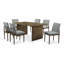 Ensemble de 2 chaises d'appoint en tissu gris clair Natural Tone