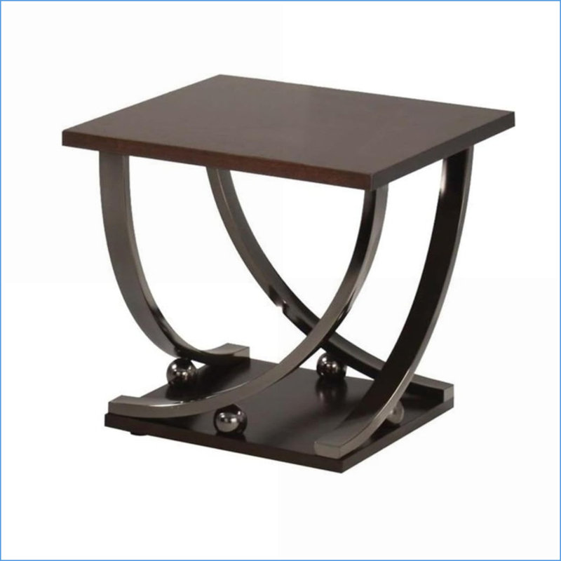 Table basse Isiah Support en métal noir nickel