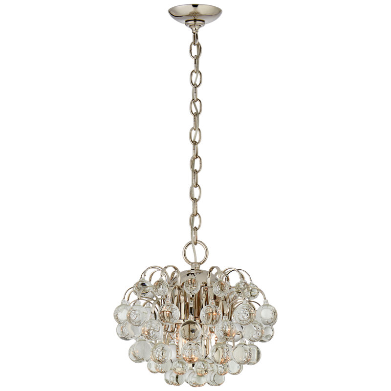 AERIN Bellvale Small Chandelier, Polished Nickel