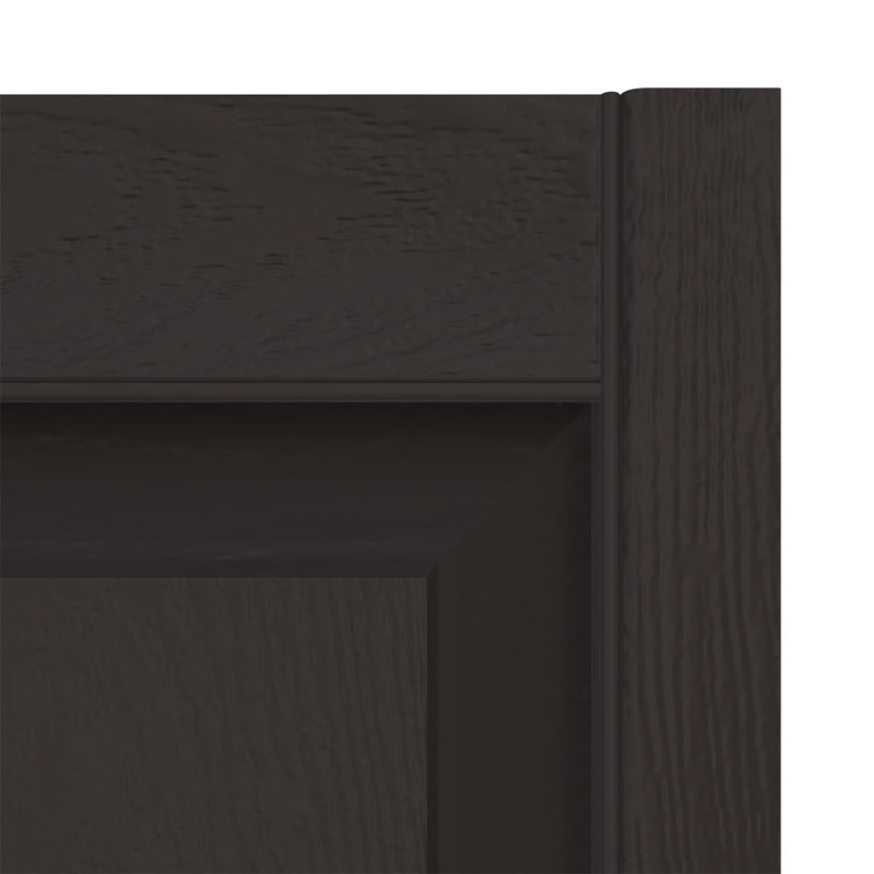 Musket Brown Vinyl Raised Panel Decorative Shutters, 12" x 43"