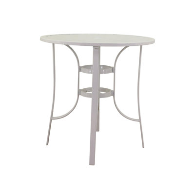 Courtyard Casual Santa Fe Round Balcony Height Table by Latitude Run