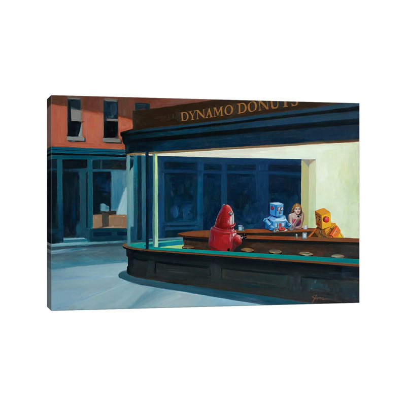 Robo Hawks by Eric Joyner - Wrapped Canvas Print, 30.48 cm H x 45.72 cm W