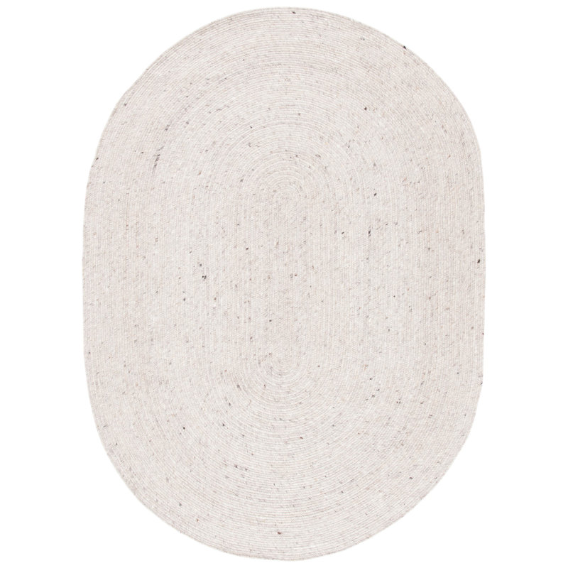 Tapis en laine tissé à la main 0,6 po, 0,4 po Coffey, Ovale 6 pi x 9 pi