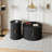 Round Fluted Coffee Table Set With Sliding Tambour Door And Storage-1904218497