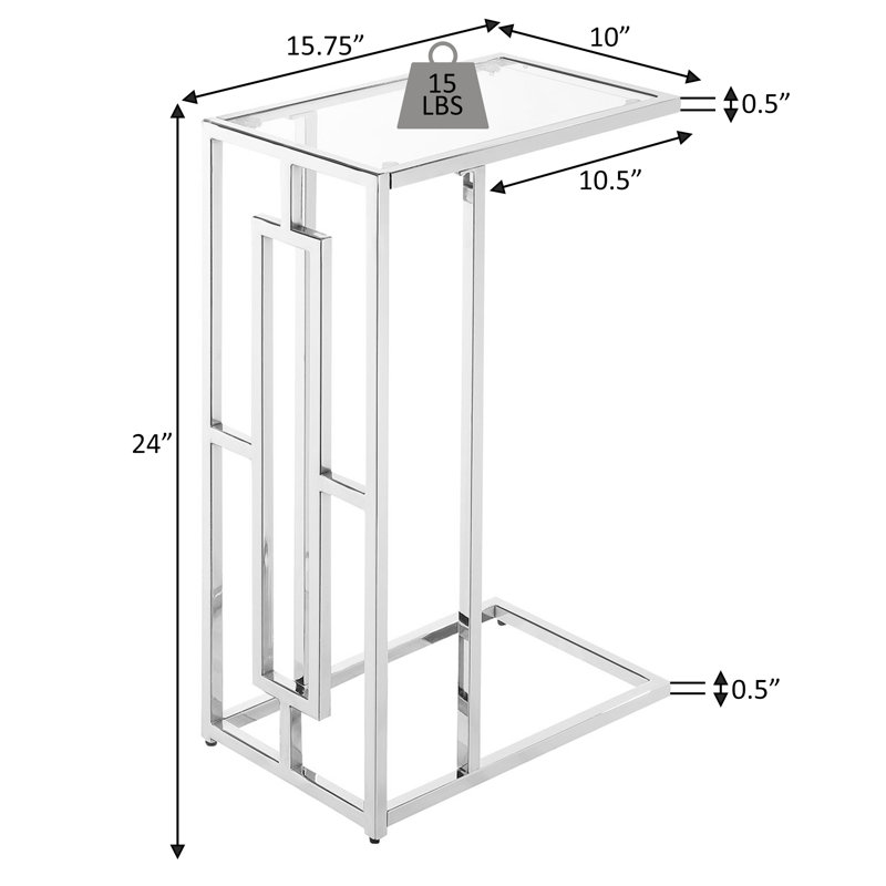 Table de bout Granado, H 24 po x L 15,75 po