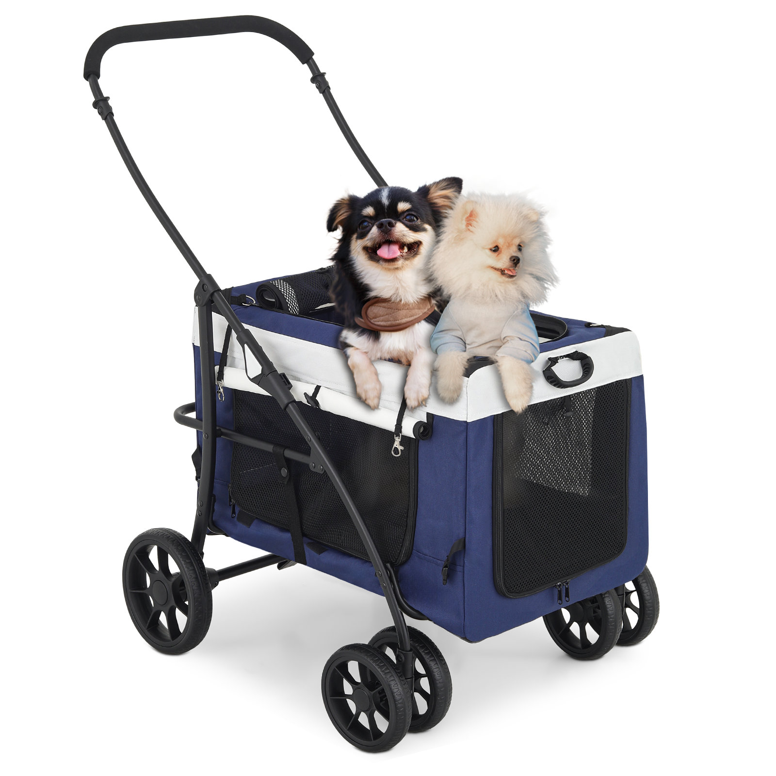 Amazon Dog Buggy MoNiBloom Wheels Pet Stroller, Foldable Dog Cat