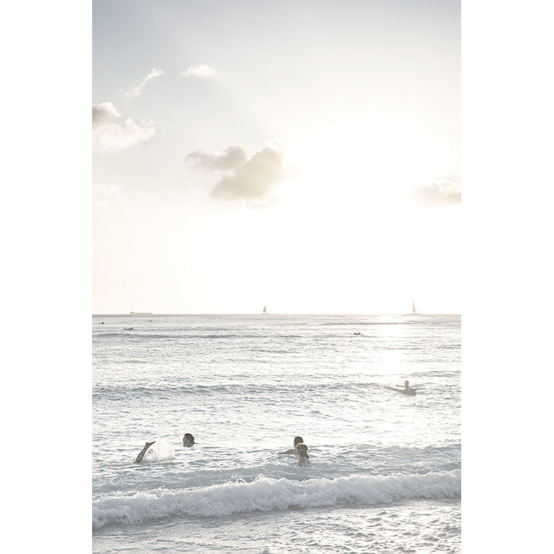 «Plage Avec Toi» par Karyn Millet - Photographie encadrée, Verre