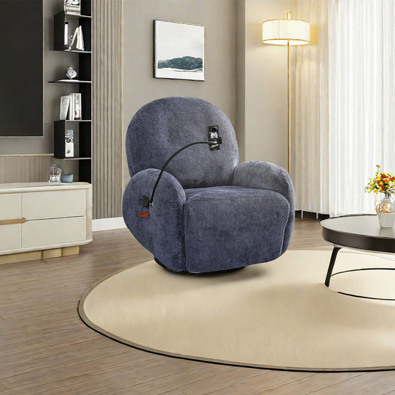 Fauteuil inclinable Timeca, Chenille bleu