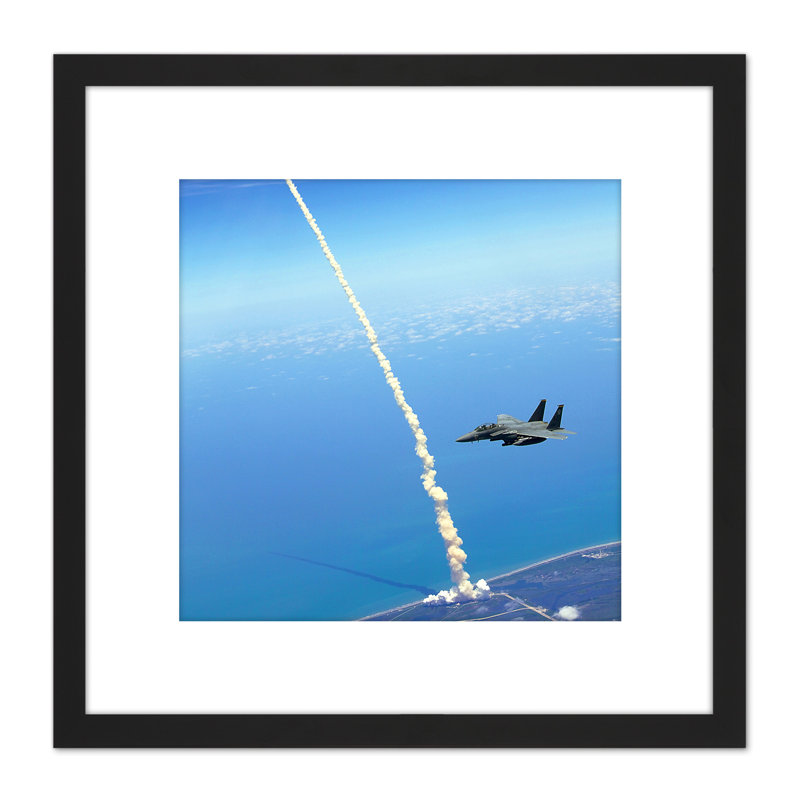 Space Shuttle Atlantis Launch Strike Eagle Patrol - Single Picture Frame Print