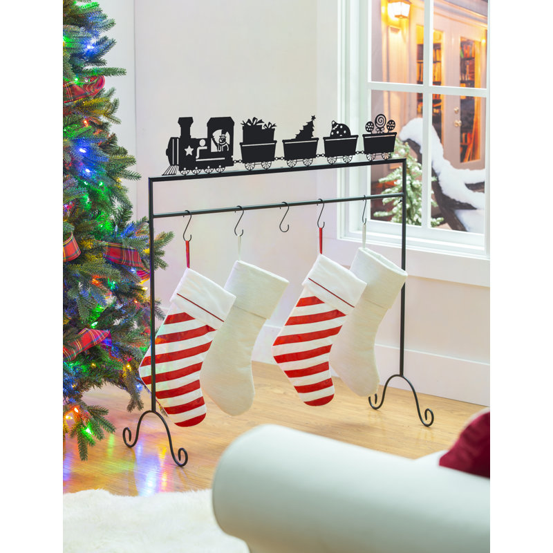 Metal Train Stocking Holder