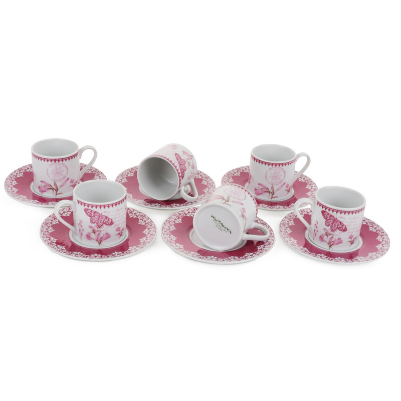 Porcelain Espresso Cup and Saucer