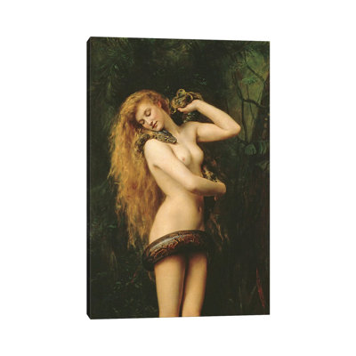 Lillith (Detail) by John Collier - Wrapped Canvas Print