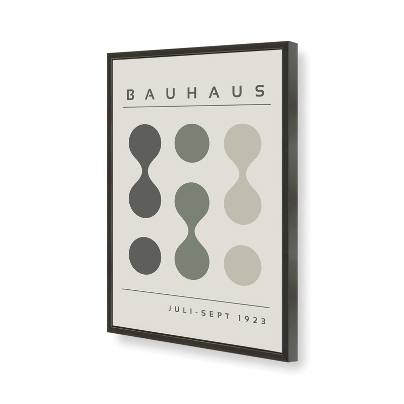 Green Bauhaus Flow I Print dans un cadre, H 11 po x l 9 po x P 1,25 po, Reproduction encadrée sans passe-partout