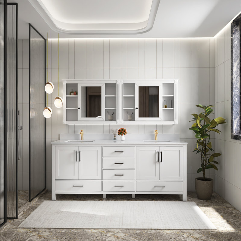 Ensemble de meuble-lavabo mural 80 po