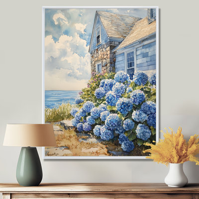 Ayanguans d'hortensias au bord de la mer - hydrangées, art mural