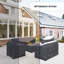 Ensemble de conversation en aluminium Brandtley