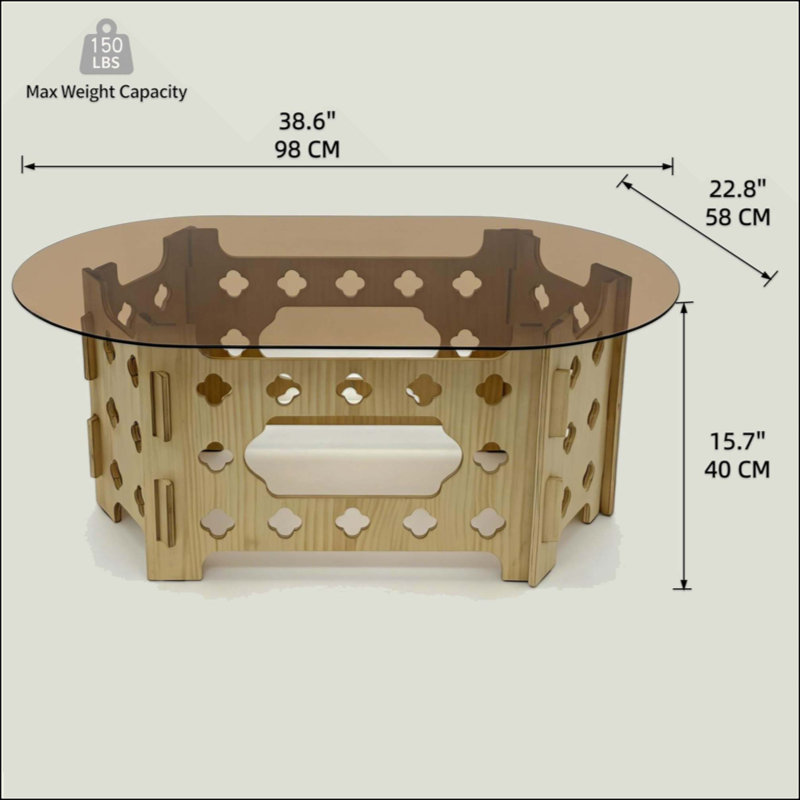 Table basse ovale