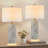 Distressed Grey 23.25'' Table Lamps Set Of 2 With Night Light Base And Included Bulbs 