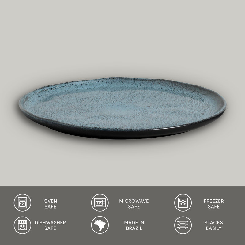 Assiette plate en grès 11,42 po Night Sky Commercial