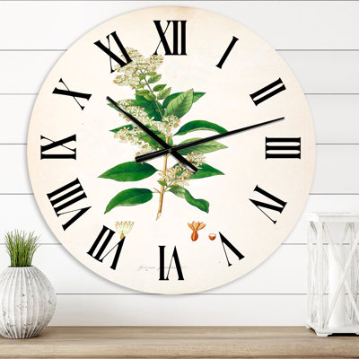 Vintage Botanicals XVII - Horloge murale de ferme