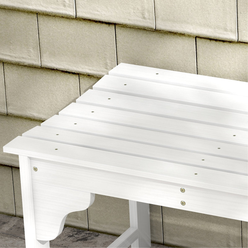 Banc de jardin blanc avec terrasse et siège à lattes pour terrasse