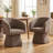 Swivel Barrel Accent Chair, Soft Chenille-Textured Fabric, 360° Swivel, Deep Cushioned Seat without Pillow-1869266526