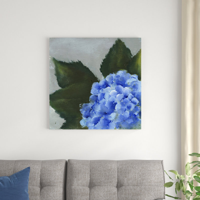 Détail d'hortensia I, H 30 po x l 30 po x P 1,25 po
