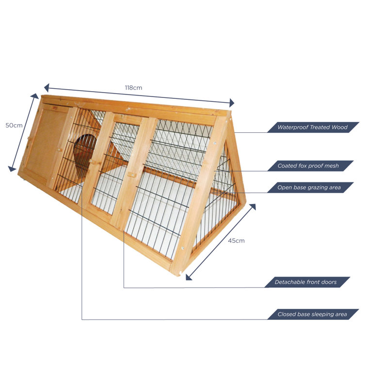 Archie & Oscar Richwood Weather Resistant Rabbit Run with Ramp ...