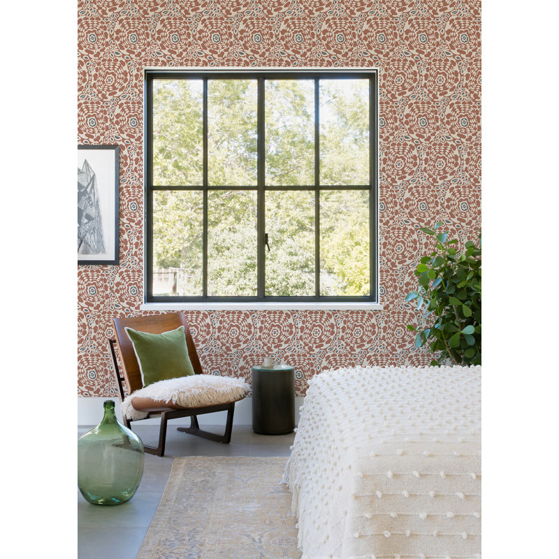 Ayalisse Floral Wallpaper Double Roll, Red