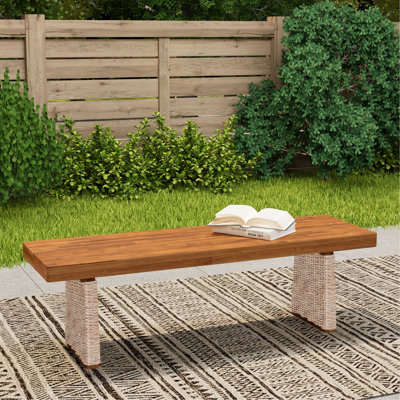 Banc d'extérieur en bois d'acacia 1Pcs