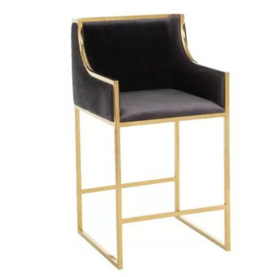 Chaise avec accoudoirs en noir