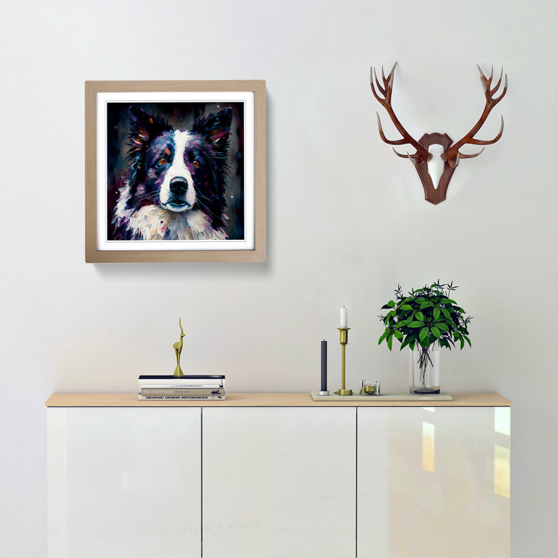 Single Picture Frame Print on Wood, Oak