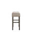 Tabouret à hauteur de comptoir Martha II en lin et finition vieillie (ensemble de 2)
