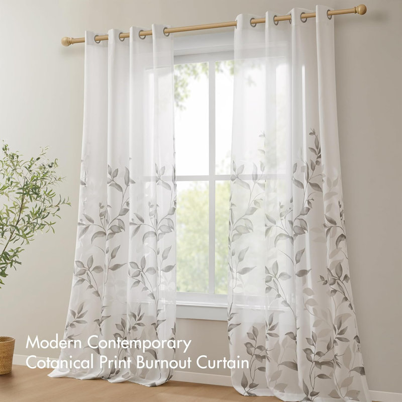 Translucent Single Panel Curtains