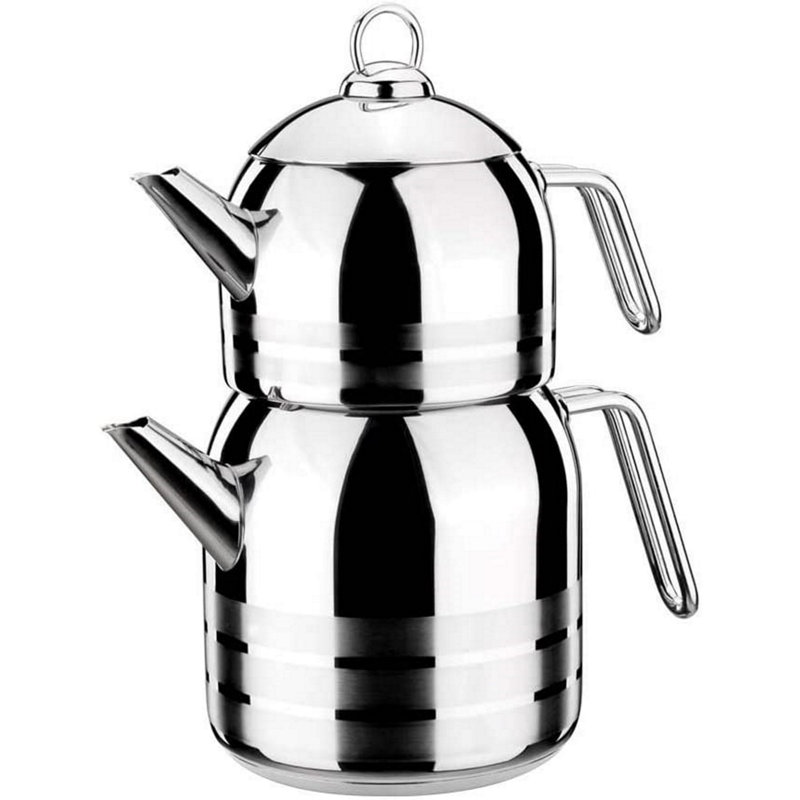 Korkmaz Stainless Steel Samovar, 2.9 Qt.
