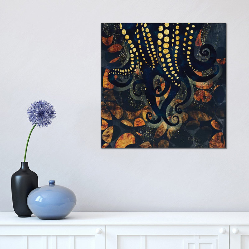 Metallic Ocean I - Print on Canvas, Wrapped Canvas, 45.72 cm H x 45.72 cm W x 1.91 cm D