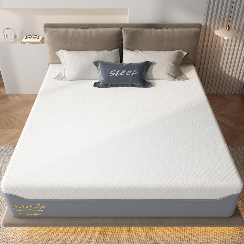 Matelas de 10 pouces avec matelas en mousse viscoélastique imprégnée de gel de refroidissement certifié CertiPUR-US avec housse lavable