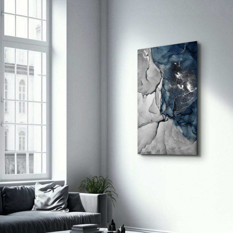 Élégante peinture murale en verre trempé de 13,8 po x 21,7 po | 100% verre trempé, épaisseur: 0,16 pouce | Imprimé UV pour des couleurs éclatantes | Parfait pour la décoration intérieure, le salon et les espaces de bureau