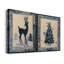 Silhouette de cerf - ensemble de 2 reproductions d'art-1092309347-1092480964-1092309358