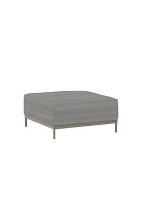 Repose-pieds Duval, Coussin gris / cadre gris