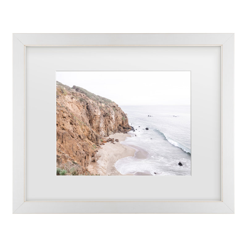 Œuvre encadrée à la bolognaise de la plage de Boliban El Chukhlebova Malibu, H 13 po x l 16 po