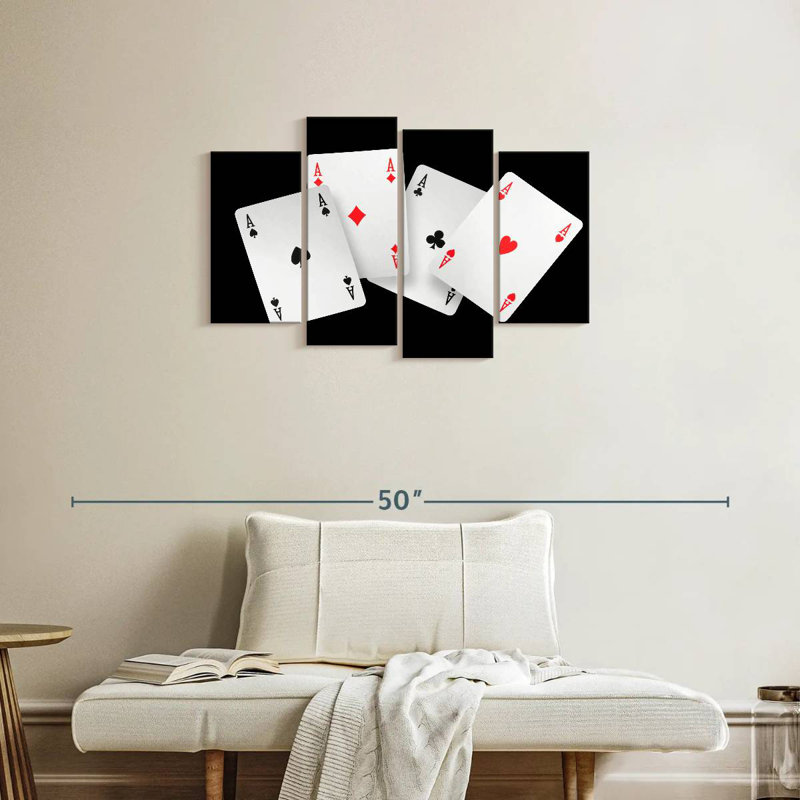 Senne Four Ace Cards, 22" H x 36" W