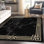 Tapis à motif abstrait doré et doré Fairmont Marble