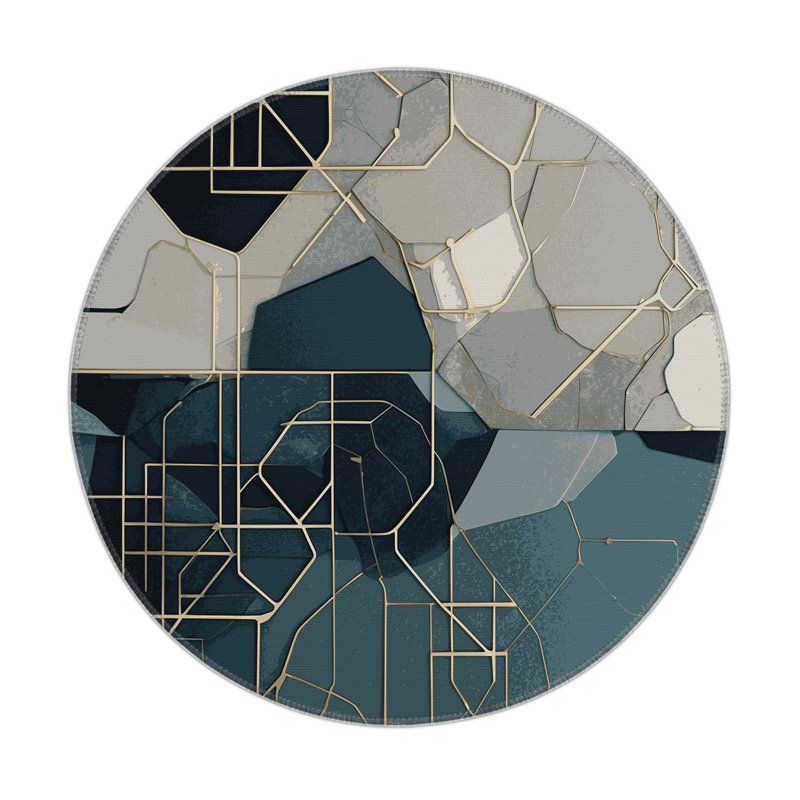 Nova Rays Indoor And Outdoor Area Rug, Round 5'