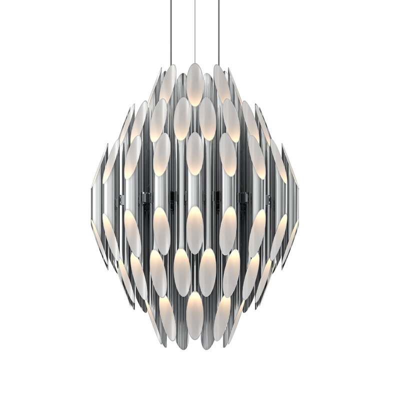 Chimes 90 - Light LED Chandelier, Polished Chrome
