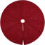 Wine Red Diamond Cable Knit Christmas Tree Skirt, Rustic Farmhouse Holiday Decor