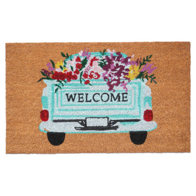 Non-Slip Floral Doormat