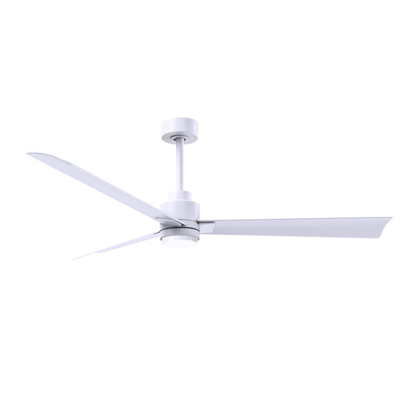 Ventilateur de plafond Alessandra, Blanc mat, Blanc mat, 56"
