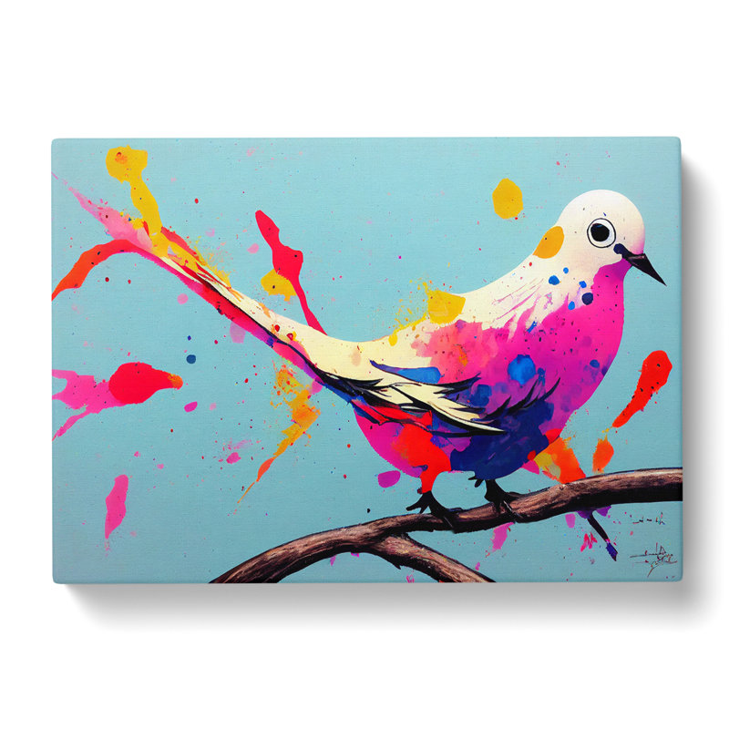 Dove Bird Splash Vol.1 Abstract - Wrapped Canvas, 40cm H x 60cm W x 3cm D