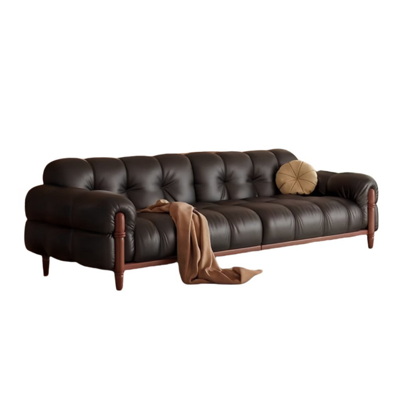 GEMEZO 86.61'' Faux Leather Sofa | Stylish & Vegan
